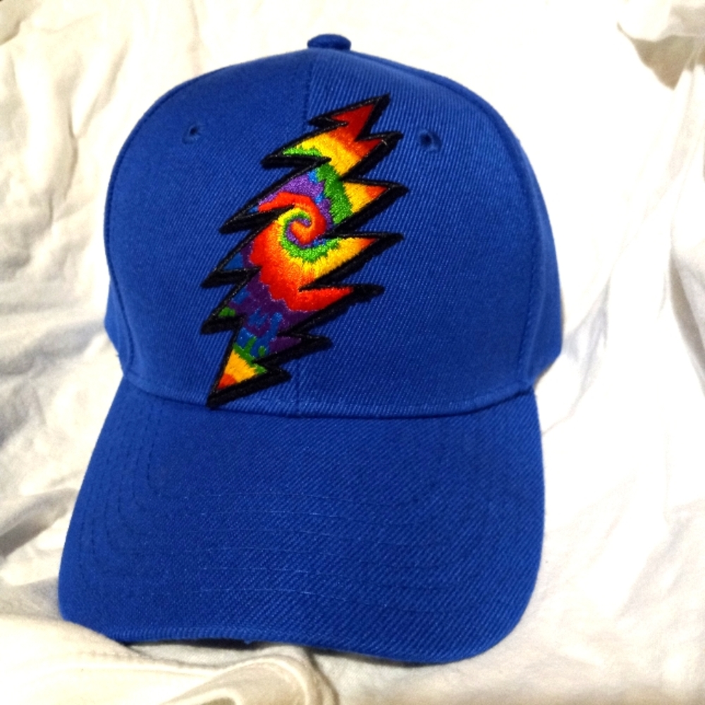 Grateful Dead hat, Royal Blue Grateful Dead 13 point lightening bolt hat